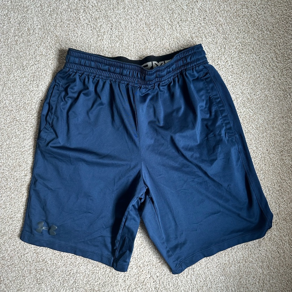 Under Armour Blue Athletic Shorts Lightweight Moisture-Wicking